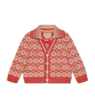 Gucci Cotton Double G Cardigan (0-24 Months) In Multi