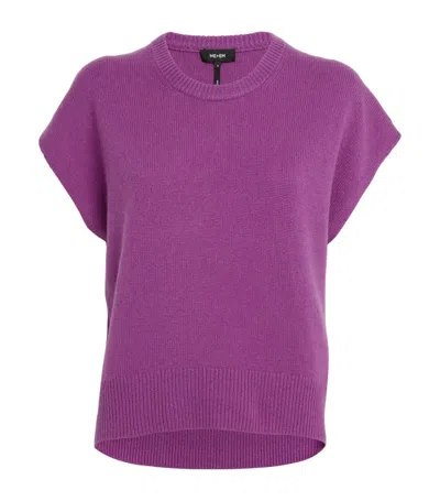 Me+em Cashmere Lofty Sweater Vest In Purple