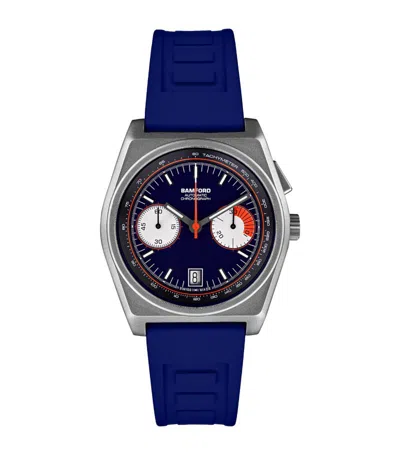 Bamford Watch Department Titanium B347 Watch 41.5mm In Navy