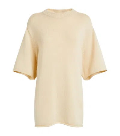Carven Cashmere Oversized Sweater In Beige