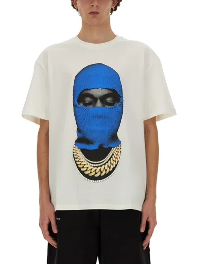 Ih Nom Uh Nit Face-print Cotton T-shirt In White