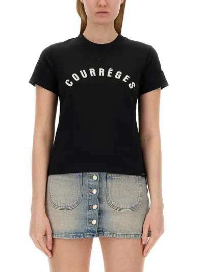 Courrèges T-shirt In Black