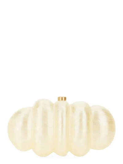 Cult Gaia Clutch Puffer In Ivory