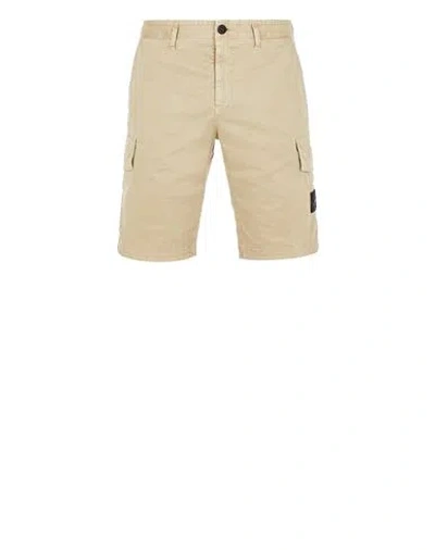 Stone Island Bermuda Beige Coton, Élasthanne In Neutral