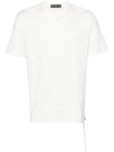Mastermind Japan Logo-jacquard Cotton T-shirt In Weiss