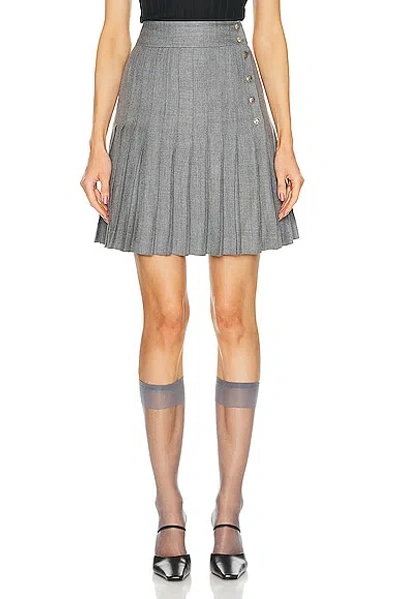 Pre-owned Chanel Pleated Skirt In Grey