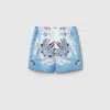 Gucci Bandana Print Cotton Short In Blue