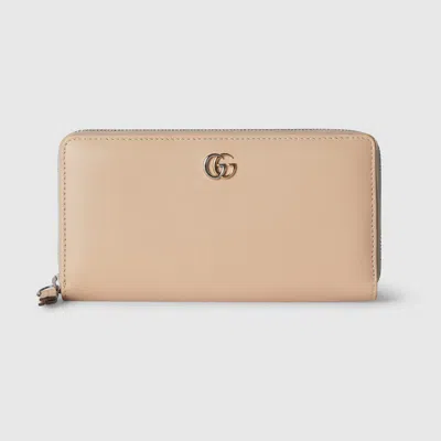 Gucci Gg Marmont Zip-around Wallet In Brown