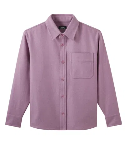 Apc Basile Overshirt In Purple