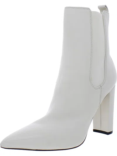 Marc Fisher Ltd Garliss Womens Laceless Pointed Toe Booties In White