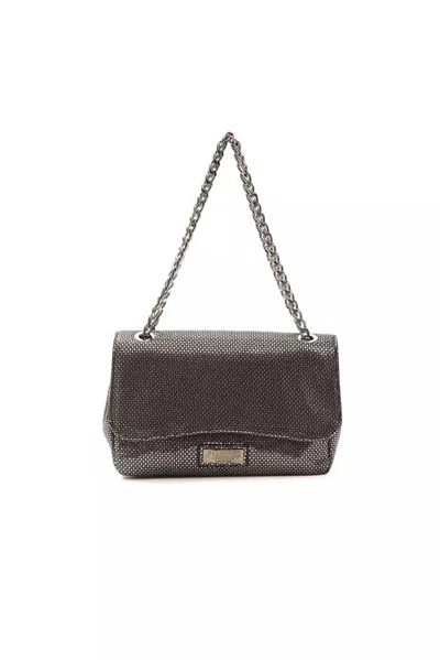 Pompei Donatella Elegant Leather Crossbody Women's Bag In Grey