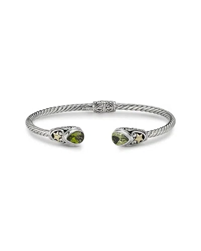 Samuel B. Silver 2.60 Ct. Tw. Peridot Twisted Cable Bangle Bracelet
