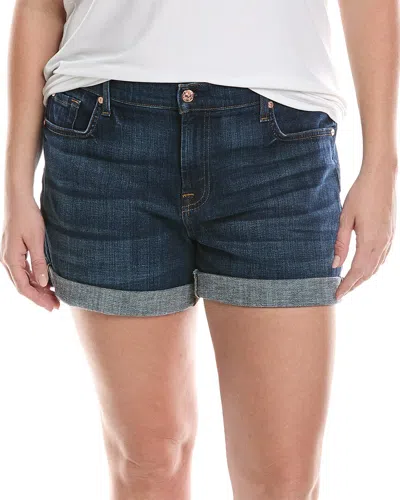 7 For All Mankind Relaxed Short Broken Twill Plaza Jean In Multi