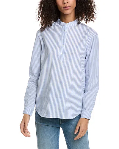 The Kooples Bleeker Stripe Shirt In Blue