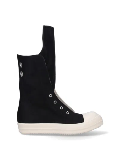 Rick Owens Drkshdw Boot High Trainers In Black  
