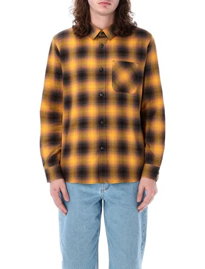 A.p.c. Trek Checked Cotton Shirt In Mustard Check