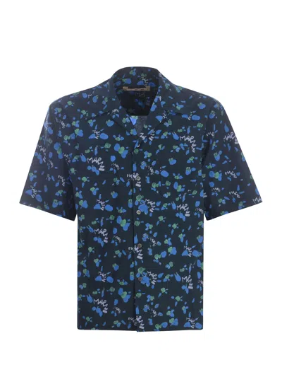 Marni Graphic-print Cotton Shirt In Azul