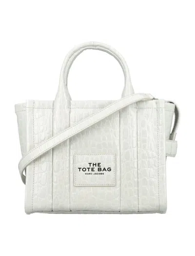Marc Jacobs The Croc-embossed Small Tote Bag In Ivory