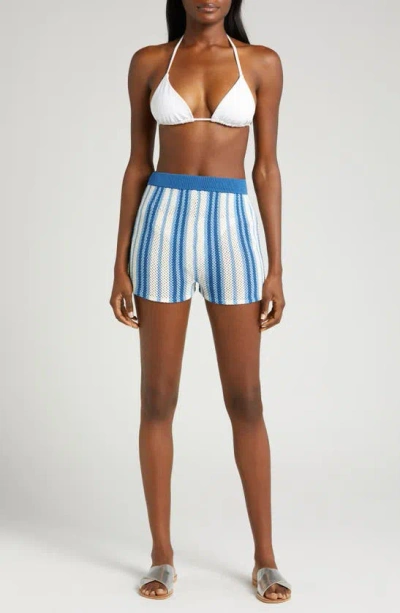 Solid & Striped The Charlie Short In Marina Blue Stripe
