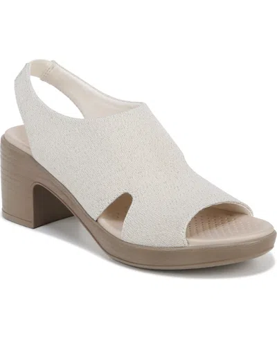 Bzees Eden Washable Strappy Sandals In White Fabric