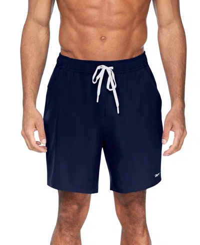 Reebok Men's Core Stretch 7" Volley Shorts In Navy