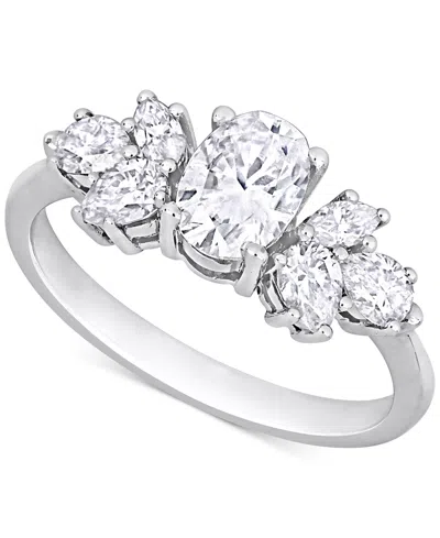 Macy's Moissanite Mixed-cut Engagement Ring (2 Ct. T.w.) In 10k White Gold