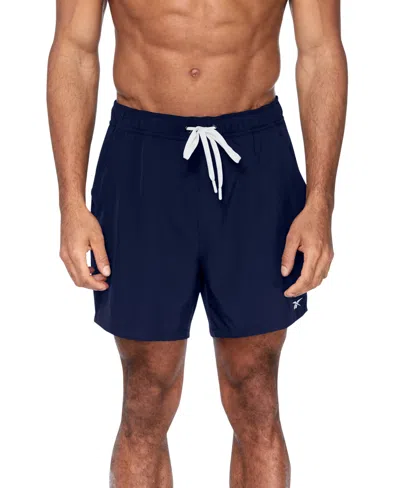 Reebok Men's Core Volley Four-way Stretch Quick-dry 5-1/2" Swim Trunks In Navy