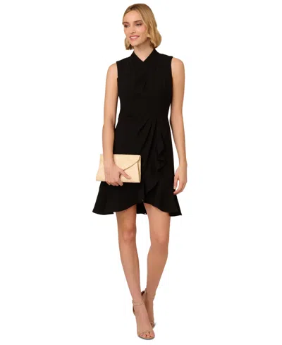 Adrianna Papell Women's Sleeveless Chiffon Dress In Black