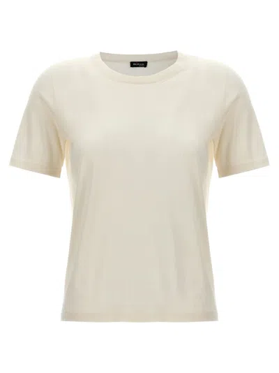 Kiton Silk Cashmere T-shirt In White
