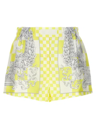 Versace Medusa Contrasto Shorts In Yellow