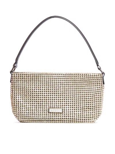 Self-portrait Small Diamante Crystal-embellished Tote Bag In Nude & Neutrals