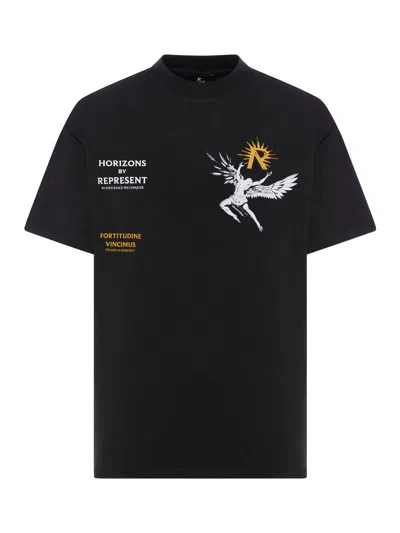Represent Icarus-print Cotton-jersey T-shirt In Black