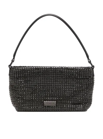 Self-portrait Small Diamante Shoulder Bag In Black