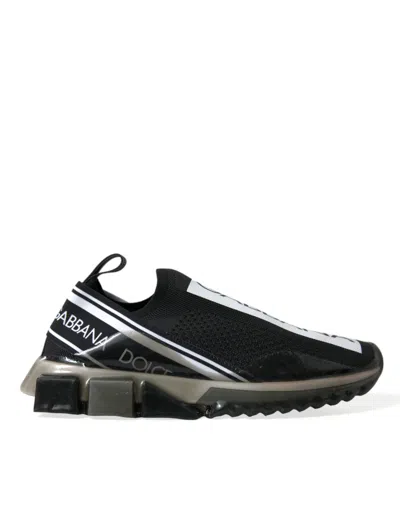 Dolce & Gabbana Black White Slip On Sneakers Sorrento Shoes