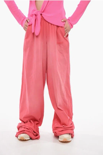 Vetements Washed Wide-leg Track Pants In Pink