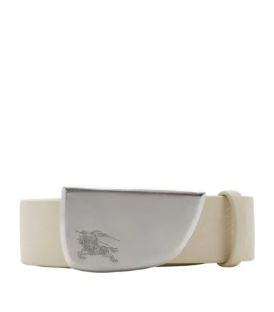 Burberry Shield Leather Belt In Neutrals
