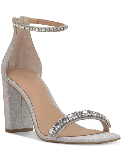 Inc Lana Womens Embellished Open Toe Heels In Silver