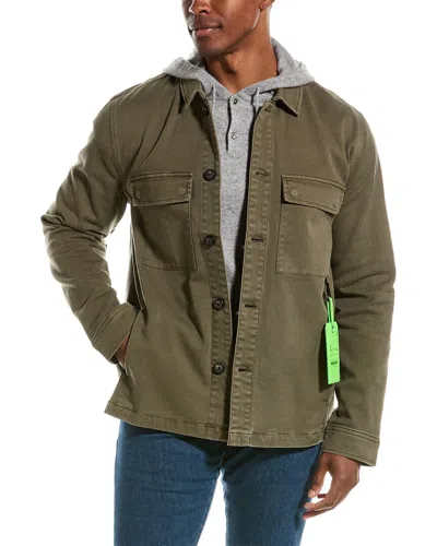 Psycho Bunny Chester Twill Chore Jacket In Green