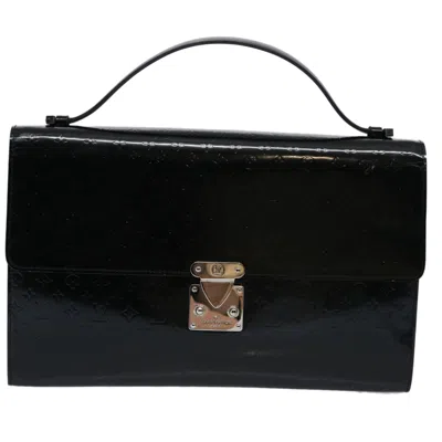Pre-owned Louis Vuitton Glace Anushka Patent Leather Handbag () In Black