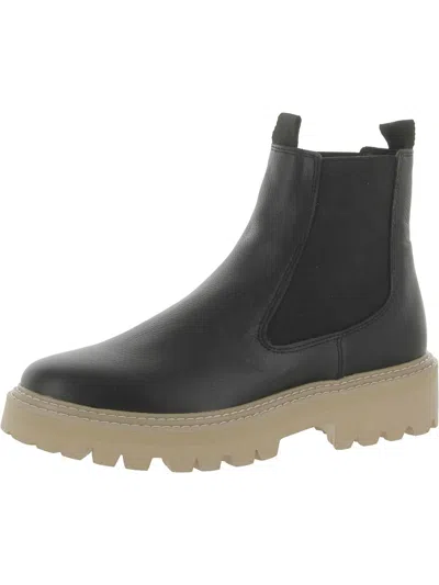 Dolce Vita Womens Leather Chelsea Ankle Boots In Black