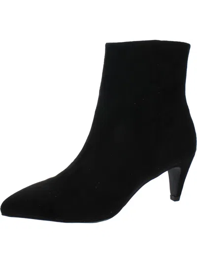Dolce Vita Sabryna Womens Pointed Toe Kitten Heel Ankle Boots In Black