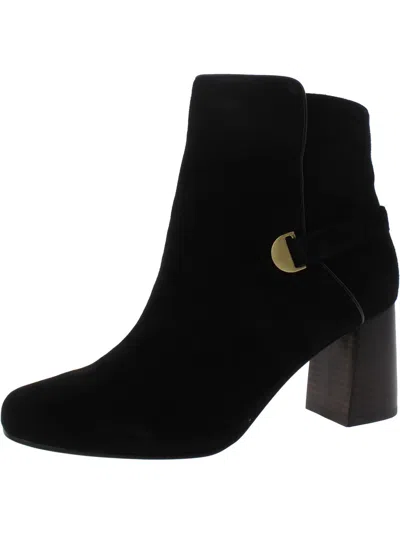 Bella Vita Siti Womens Suede Embellished Ankle Boots In Black