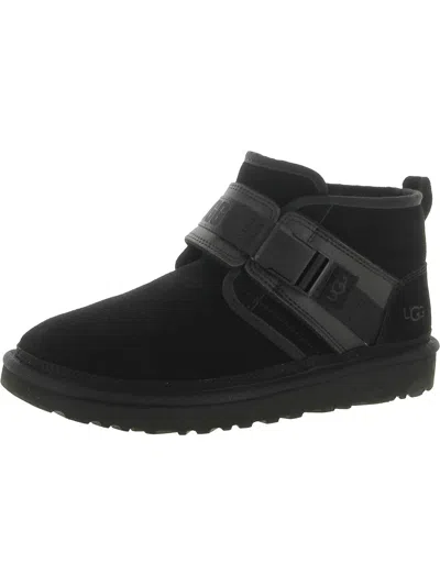 Ugg Neumel Snapback Mens Suede Cold Weather Ankle Boots In Black