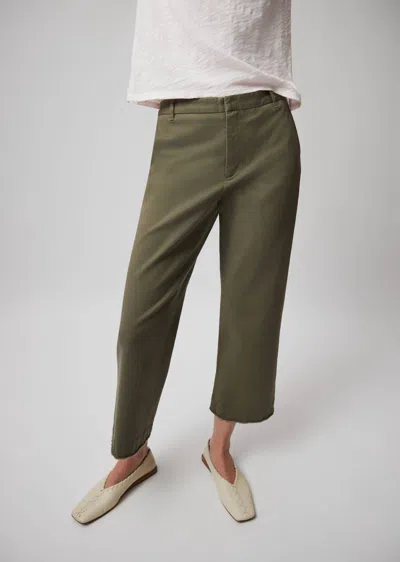 Atm Anthony Thomas Melillo Cotton Twill Boyfriend Pant In Army In Green