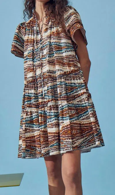 Hunter Merritt Dress In Zig Zag In Multi