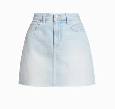 L Agence Jolene Mini Skirt In Panama In Blue