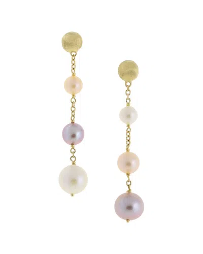 Marco Bicego 18k Yellow Gold Africa Pearl Cultured Freshwater Pearl Drop Earrings In Multi