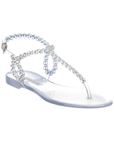 Aquazzura Almost Bare Crystal Jelly Sandal In White