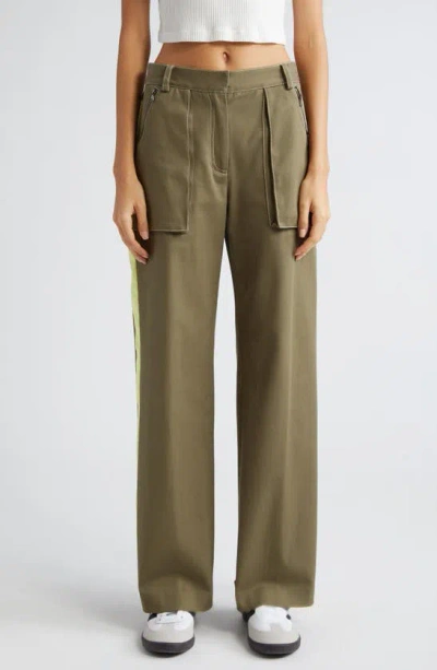Twp Isa Stretch Cotton-twill Cargo Pants In Dark Olive