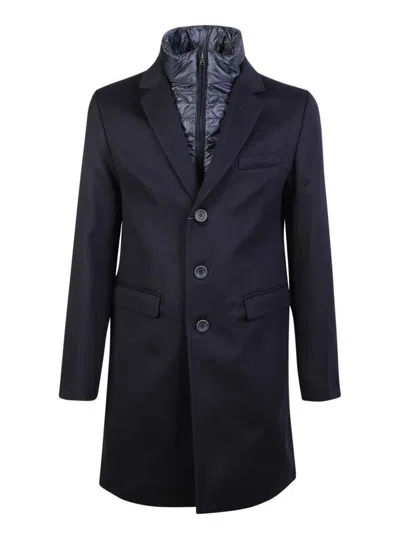 Herno Cashmere Coat In Blue